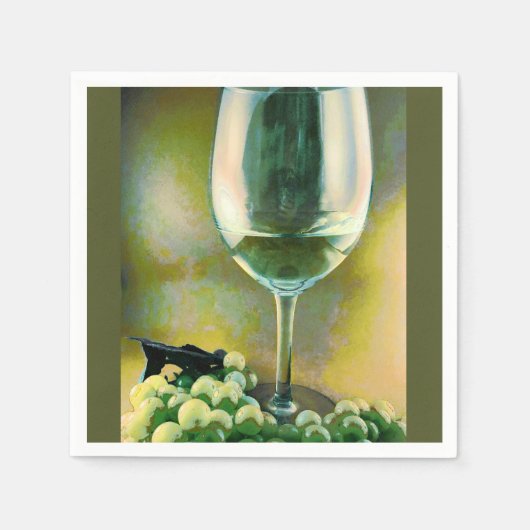 ワインの反射 スタンダードカクテルナプキン (正面)