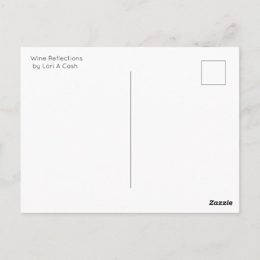 ワインの反射 ポストカード (裏面)