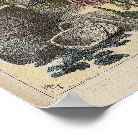 ワインの収穫 ポスター (角)