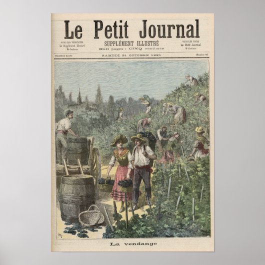 ワインの収穫 ポスター (正面)
