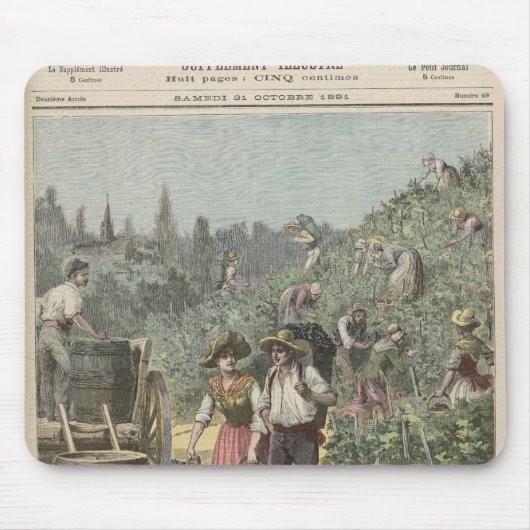 ワインの収穫 マウスパッド (正面)