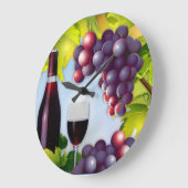 ワインの収穫 ラージ壁時計 (傾斜)