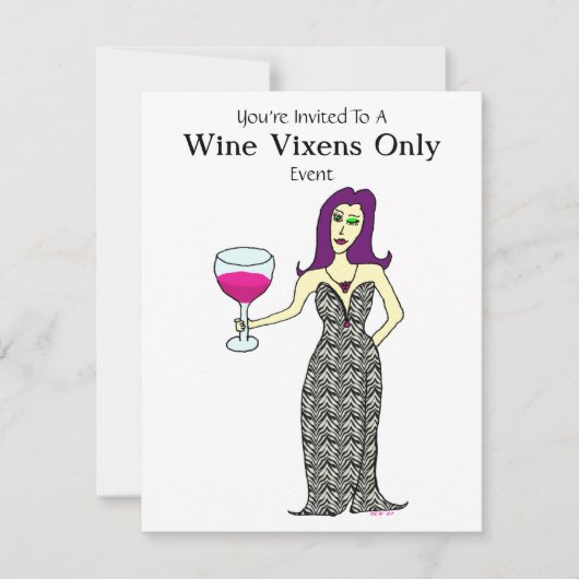 ワインの口やかましい女のイベント 招待状 (正面)