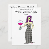 ワインの口やかましい女のイベント 招待状 (正面/裏面)