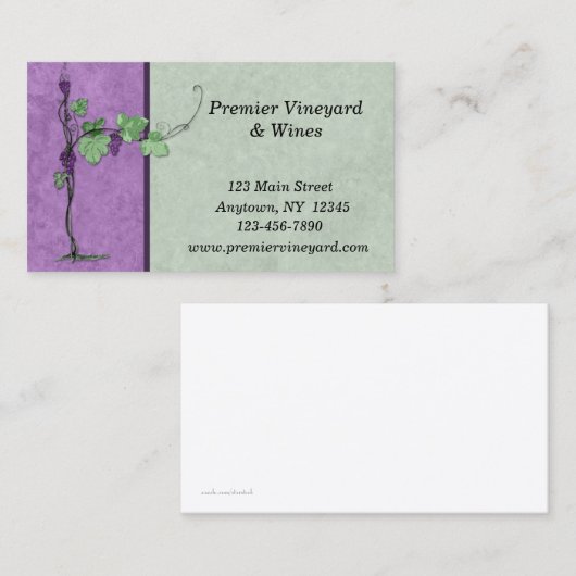 ワインの名刺 名刺 (正面/裏面)