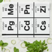 ワインの周期表 キッチンタオル (折り畳み)