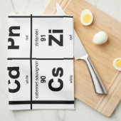 ワインの周期表 キッチンタオル (四つ折り)