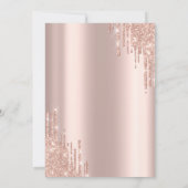 ワインの味ブドウバラ金ゴールドブランチ&バブル 招待状 (裏面)