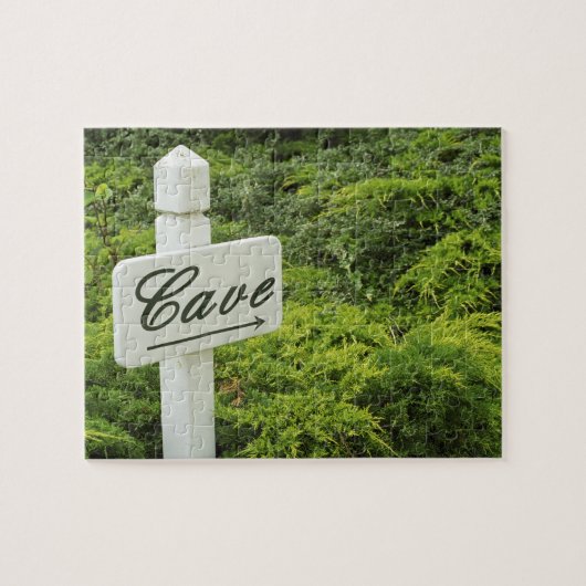 ワインの地下室（洞窟）を指す標識 ジグソーパズル (横)