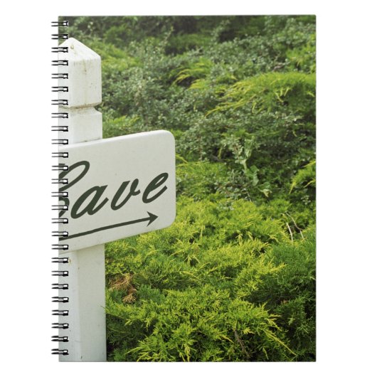 ワインの地下室（洞窟）を指す標識 ノートブック (正面)