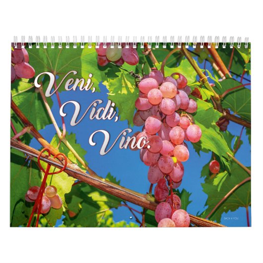ワインの壁カレンダー – Veni, Vidi, Vino. カレンダー (カバー)