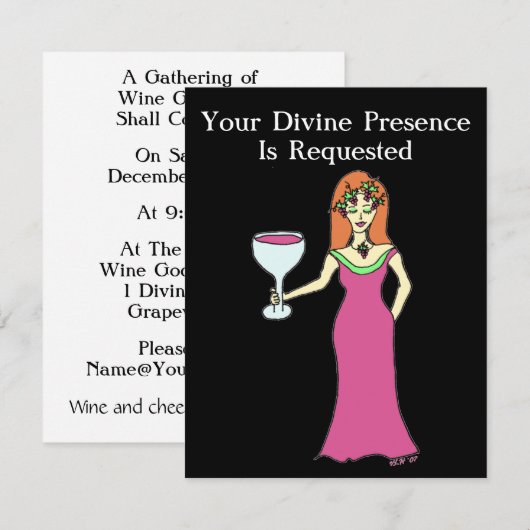 ワインの女神の収集 招待状 (正面/裏面)