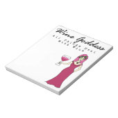 ワインの女神「すべての物がワインで癒える」 ノートパッド (回転)