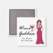 ワインの女神「ワインは神である」 マグネット (正面/裏面)