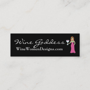 ワインの女神、WineWomenDesigns.comのプロフィールカード スキニー名刺