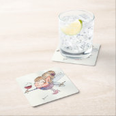 ワインの妖精 スクエアペーパーコースター (インサイチュ)