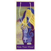 ワインの子馬のギフトバッグ-乗車はそれからワインを飲みます! ワインギフトバッグ (裏面)