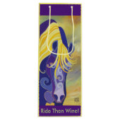 ワインの子馬のギフトバッグ-乗車はそれからワインを飲みます! ワインギフトバッグ (正面)