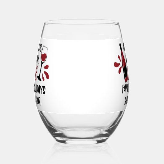 ワインの家族の休暇がある限り素晴らし、 ステムなしワイングラス (左)