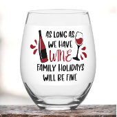 ワインの家族の休暇がある限り素晴らし、 ステムなしワイングラス