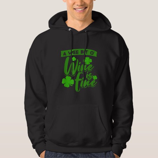 ワインの小さなビットSt patricksワイン用ドリンの衣装 パーカ (正面)