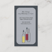 ワインの巧妙なブドウ園の名刺 名刺 (裏面)