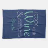 ワインの引用文の名前をカスタムするの台所タオル キッチンタオル (横)