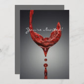 ワインの招待カード 招待状 (正面/裏面)