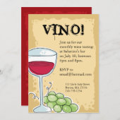 ワインの招待状 招待状 (正面/裏面)