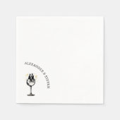 ワインの新郎 スタンダードカクテルナプキン (正面)