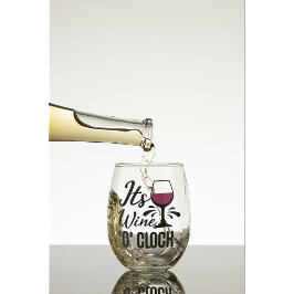 ワインの時計ワイングラスのセット ステムなしワイングラス