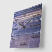 ワインの時計 スクエア壁時計 (傾斜)