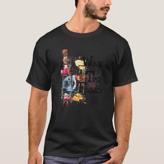 ワインの時間を最後に Tシャツ (正面)