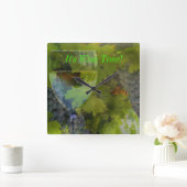 ワインの時間?ワユーモアのあるイン好きの時計 スクエア壁時計 (ホーム)