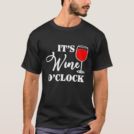 ワインの時間 女性 飲酒 ママ 妻 Tシャツ (正面)