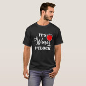 ワインの時間 女性 飲酒 ママ 妻 Tシャツ (正面フル)