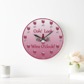 ワインの時! それはワインの時間常にです! ラージ壁時計 (ホーム)