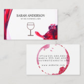 ワインの染みを注ぐ 名刺 (正面/裏面)