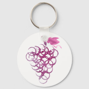 ワインの汚れブドウ キーホルダー