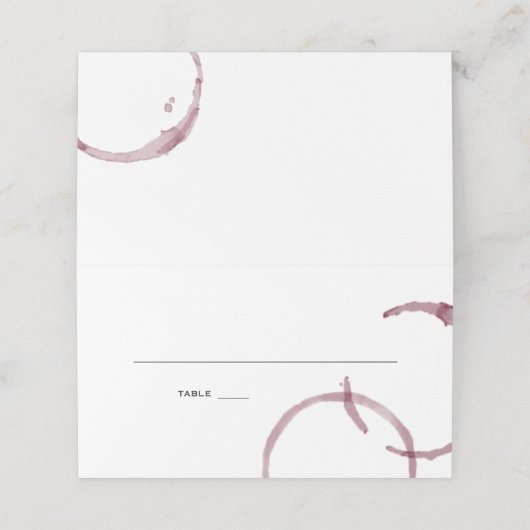 ワインの汚れワイナリーエスコート座席表セット プレイスカード (外部開封)