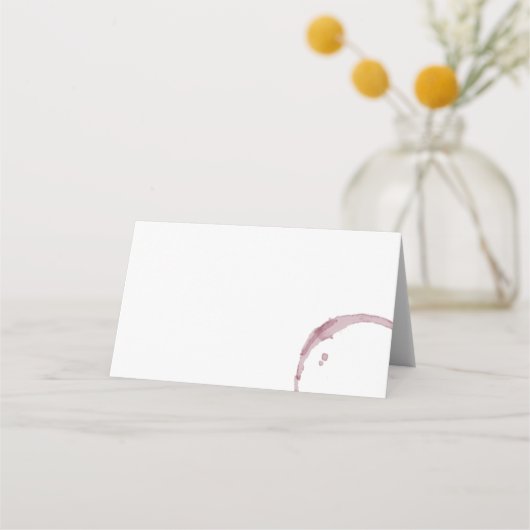 ワインの汚れワイナリーエスコート座席表セット プレイスカード (裏面)