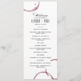 ワインの汚れワイナリーブドウ畑セレモニープログラム プログラム