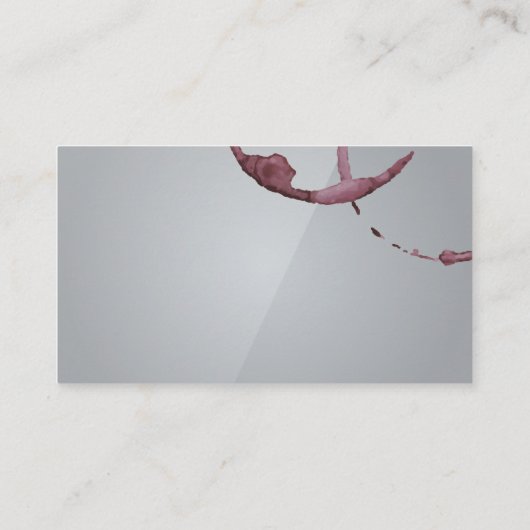 ワインの汚れ | グレイ光沢 名刺 (裏面)