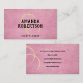 ワインの汚れ |ピンクグランジ 名刺 (正面/裏面)