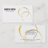 ワインの汚れ(金ゴールド) 名刺 (正面/裏面)