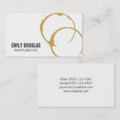 ワインの汚れ（黄金色） 名刺 (正面/裏面)