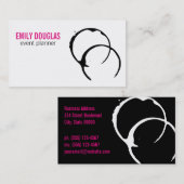 ワインの汚れ（黒） 名刺 (正面/裏面)