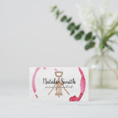 ワインの汚れ(黒/白) | コルクワインオープナー 名刺 (スタンド正面)