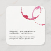 ワインの汚れ（黒/白） スクエア名刺 (裏面)