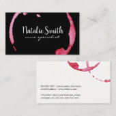 ワインの汚れ（黒/白） 名刺 (正面/裏面)